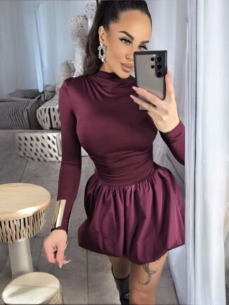 Šaty AMARIS BURGUNDY