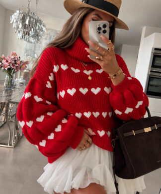 Sveter HEART RED