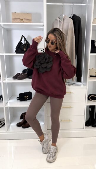 Mikina FLO BURGUNDY