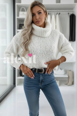 Mohérový sveter SOFTY HUG CREAM