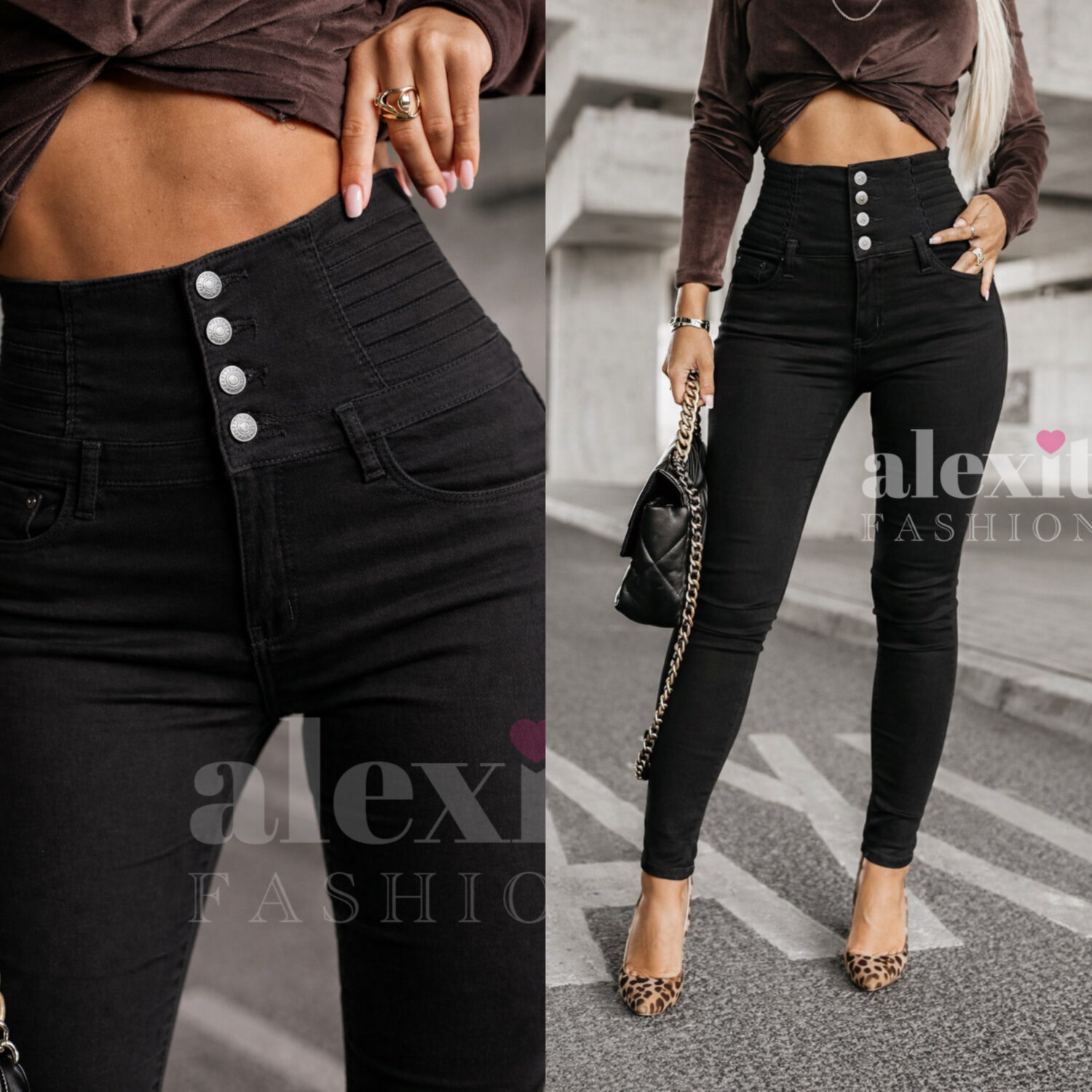 RIFLE SLIM WAIST BLACK – Obrázok 10